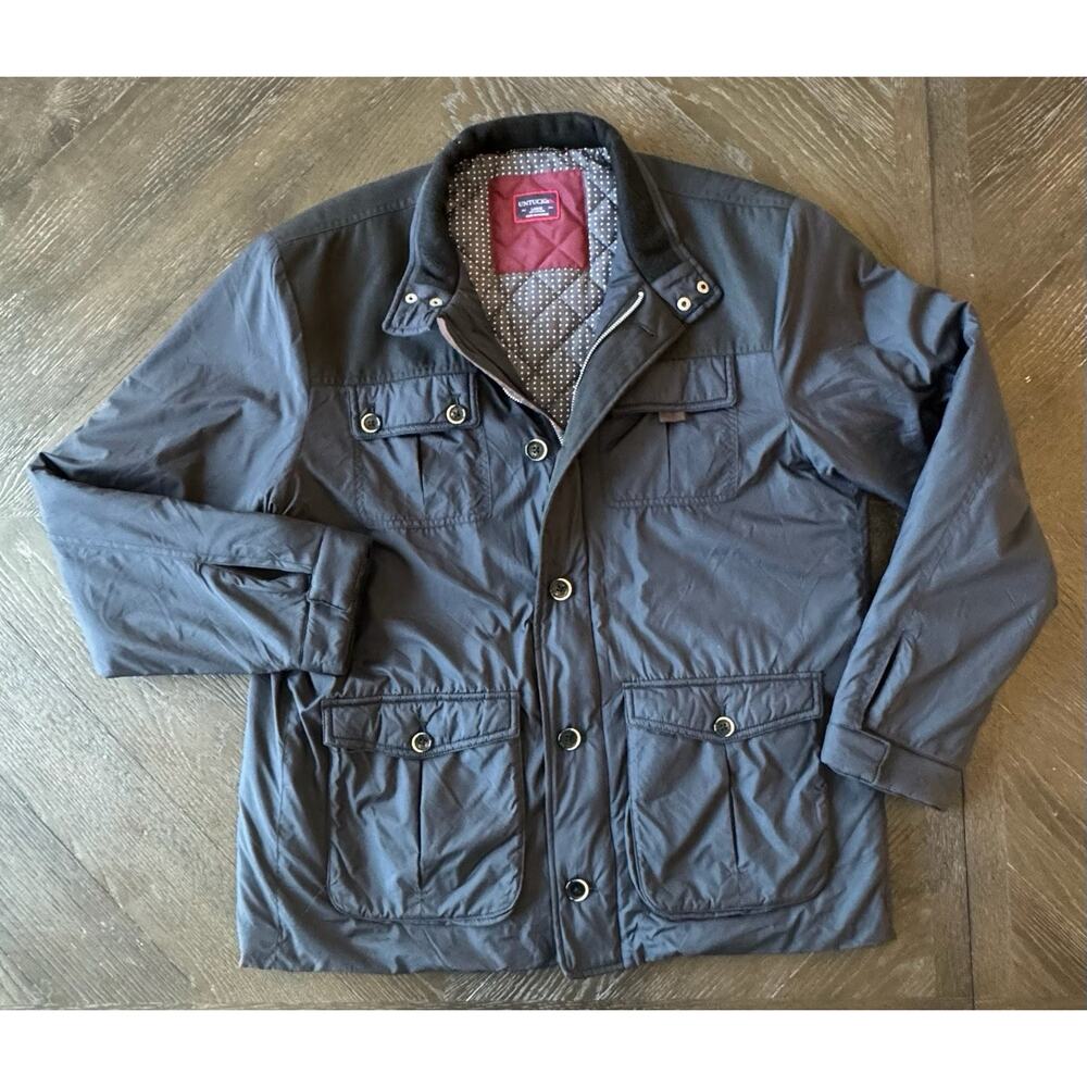 UNTUCKit RODIER Navy Blue FULL ZIP Lightweight Utility Jacket Men’s Size L NEW